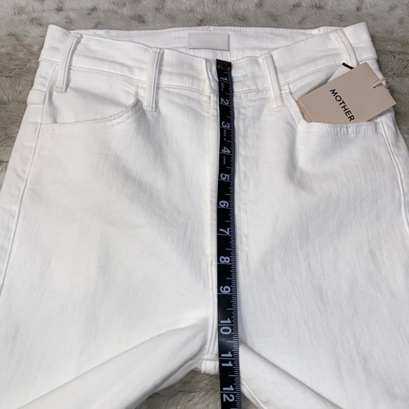 NWT MOTHER The Hustler High Waist Fray Hem Ankle Color:Fairest Of Them All - Picture 12 of 16